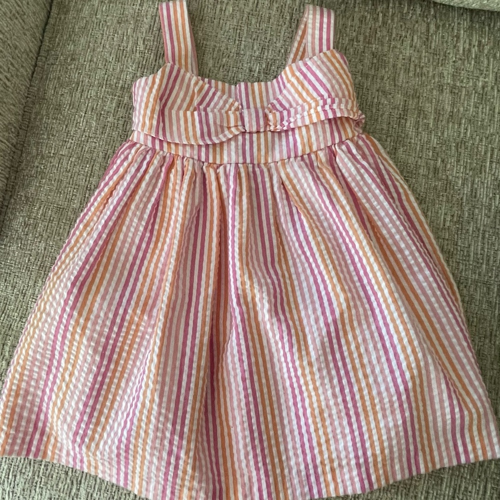 Bonnie Baby Pink and Orange Casual Summer Dress